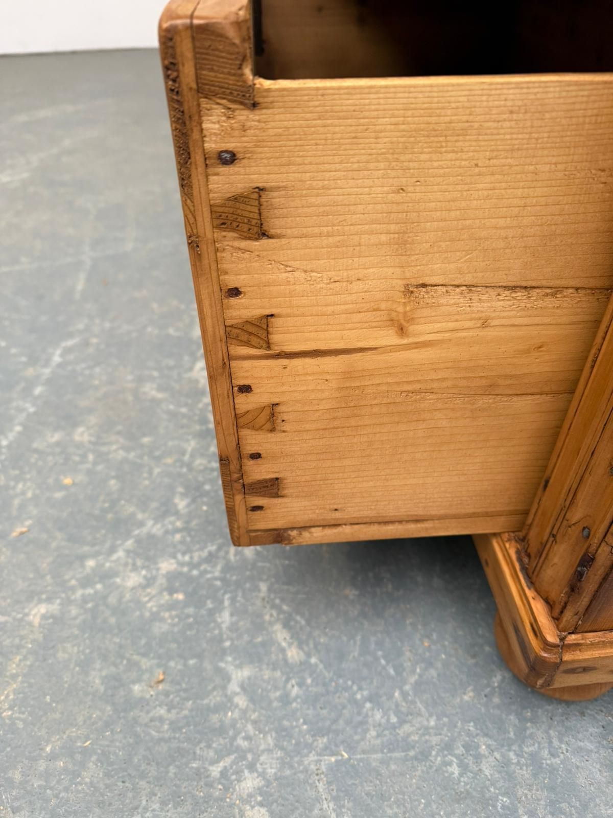 photo for sale A Pretty Antique Pine Genuine Hungarian Waxed 3 Drawer Chest Of Drawers