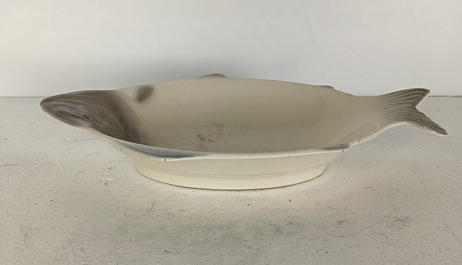 Albin Müller Design Antique Art Nouveau Fish Serving Tray Fish Shape Germany Wa photo for sale
