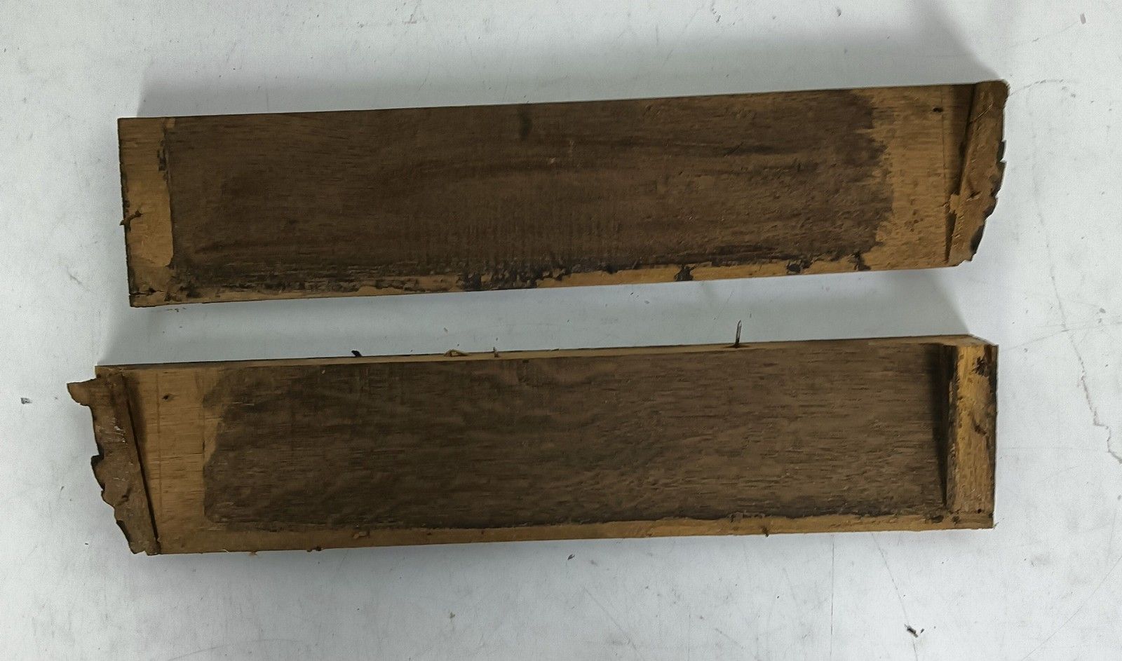 Pair Of Wooden Ornate Reclaimed Cabinet Drawer Panels Antique Salvaged Trims photo 64.0