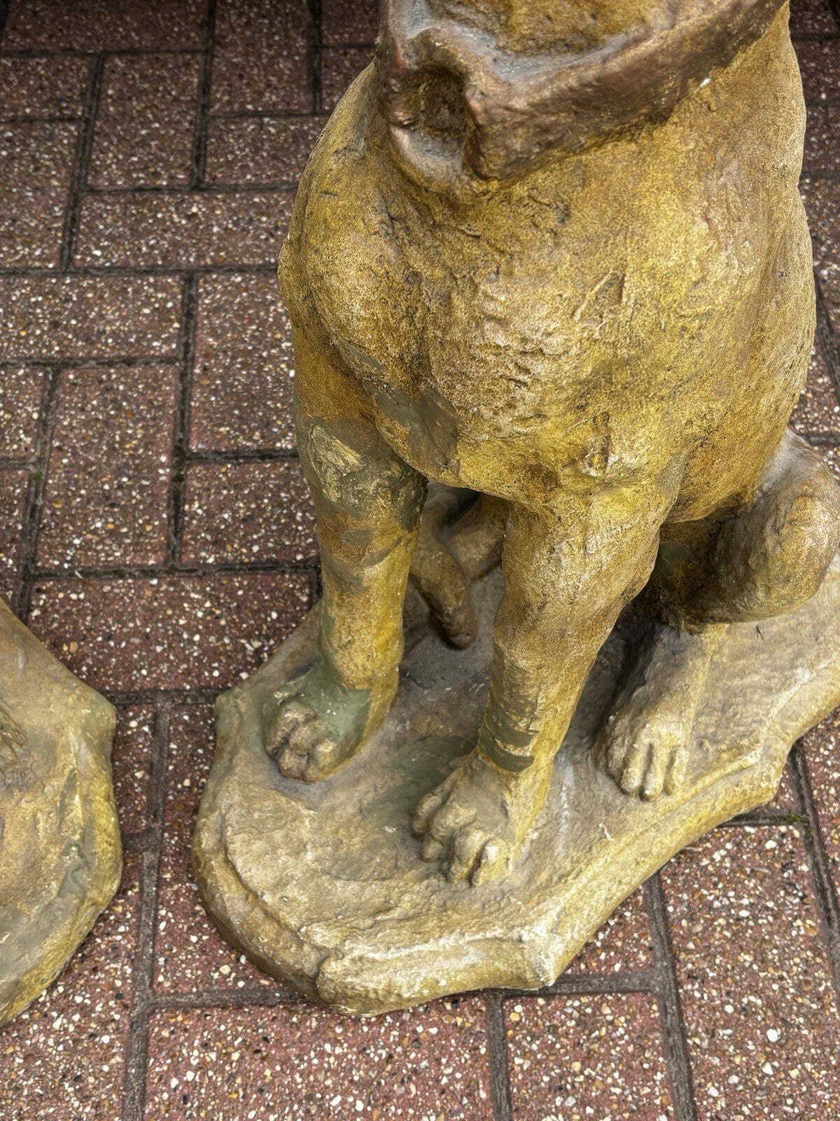 Life Size Pair Of Garden Dog Statues. photo 301.0
