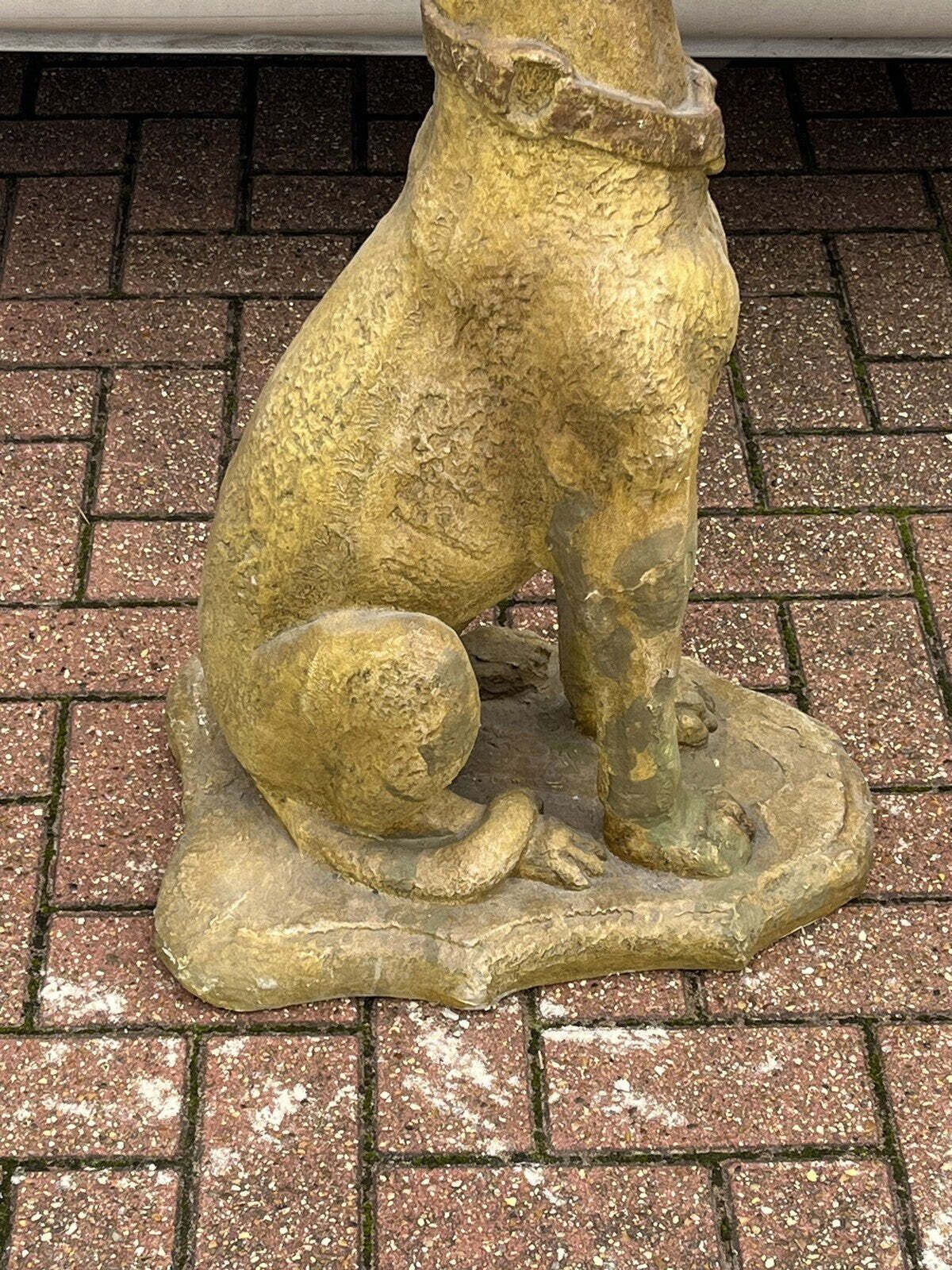 photo for sale Life Size Pair Of Garden Dog Statues.