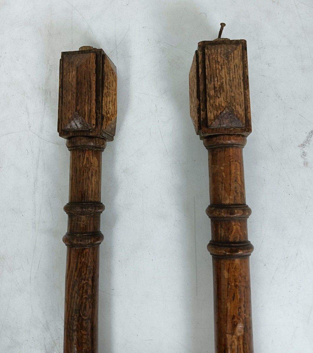 Couple  Hand Carved Wood Reclaimed Corbels Architectural Finial Salvaged Antique photo buy