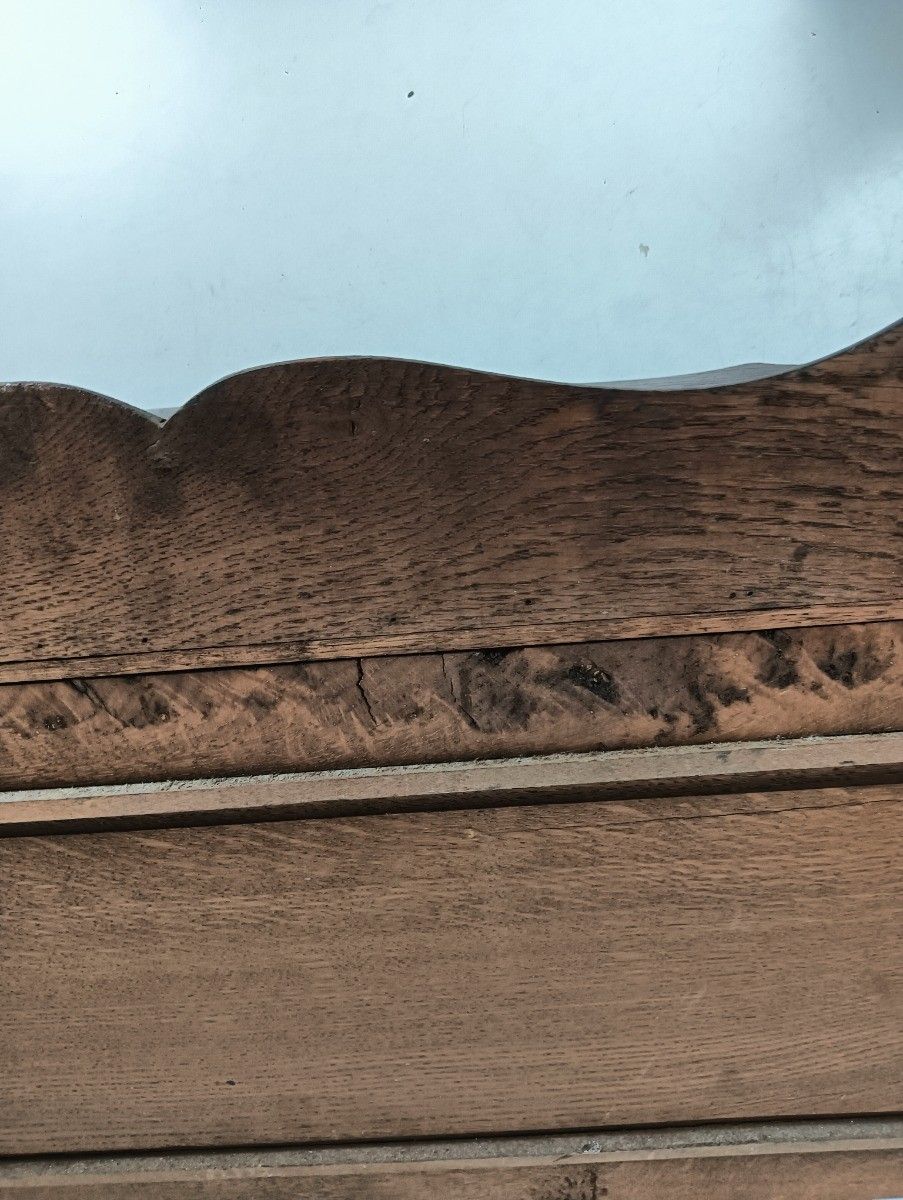 photo for sale Large Coat Hat Rack Vintage Wall Hanging Carved Ornate Dark Wood