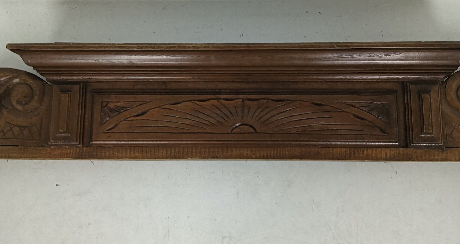 photo furniture Beautiful Hand Carved Wood Antique Pediment Ornate Over Door Architectural Recla