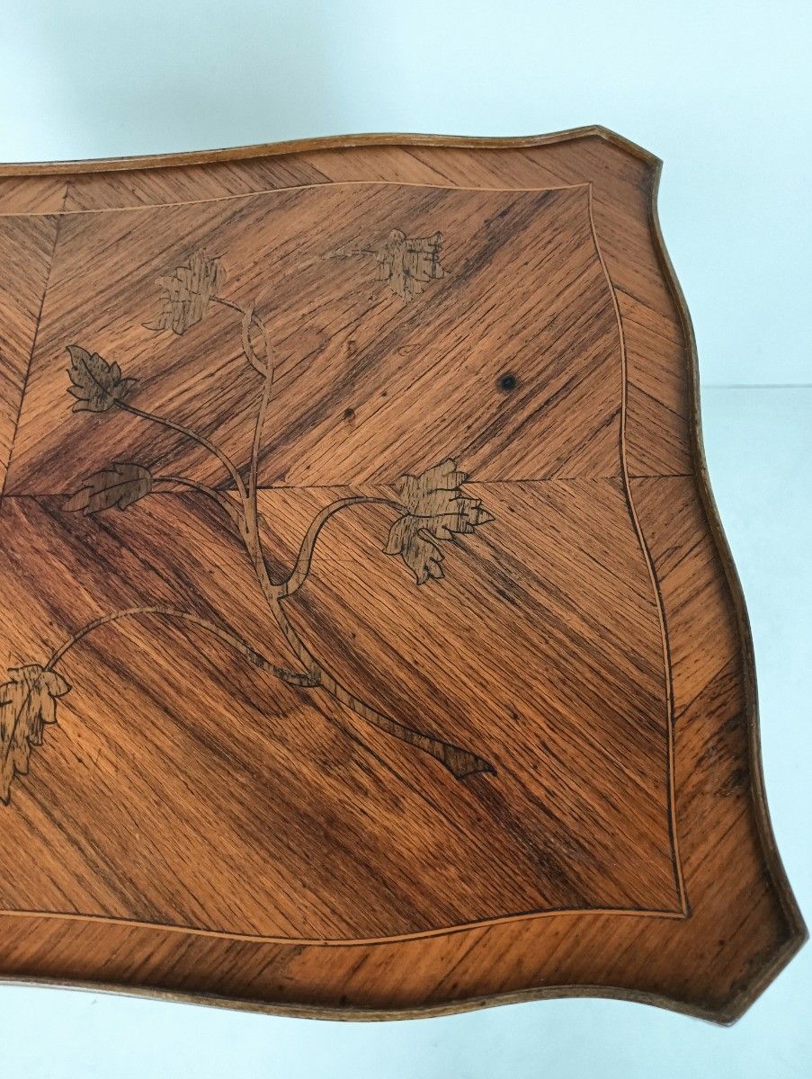 Gorgeous Marquetry Inlay  Table Cabinet Wood Italian End Table  Vintage Hallway photo Furniture