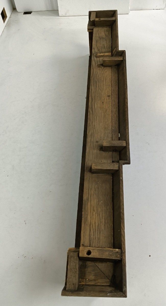 Home Decor Heavy Large Antique Carved Wooden Pediment Over Door Trim Architectural Salvaged photo