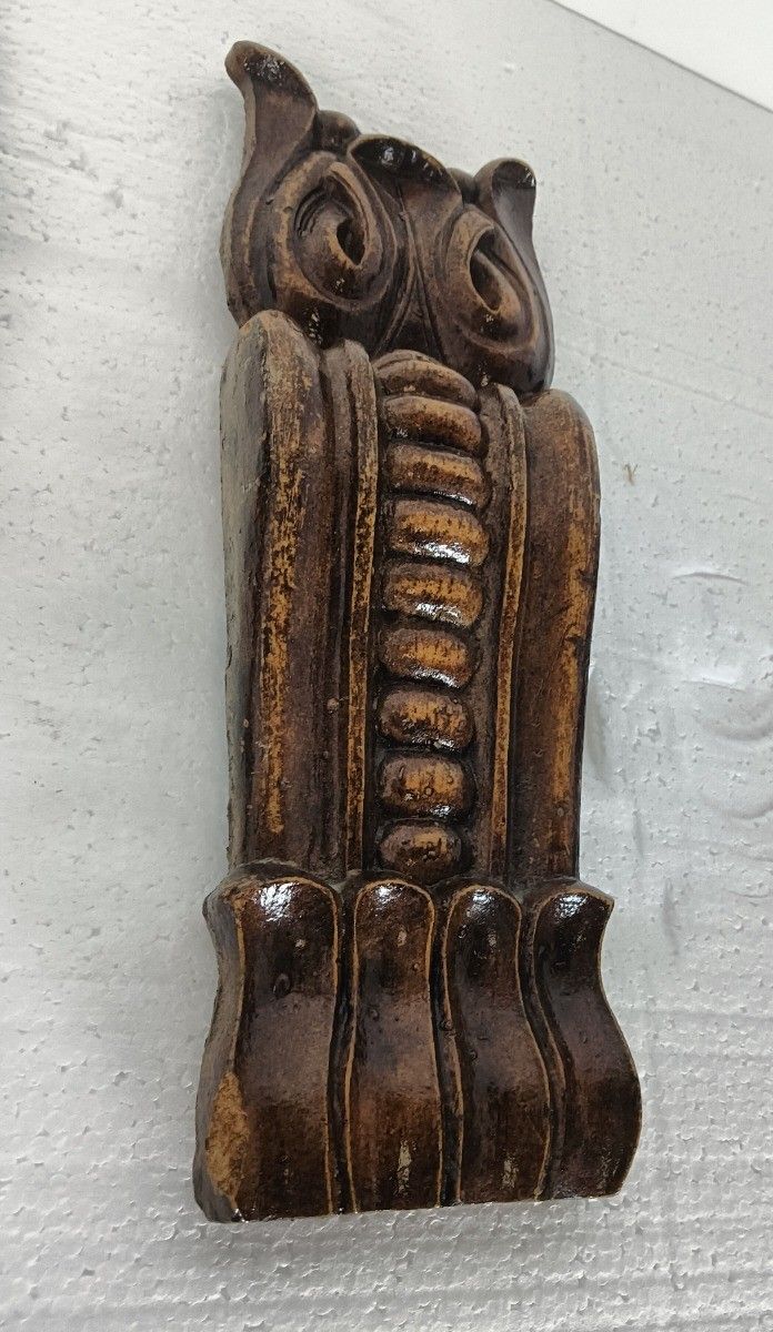 Pair Corbels  Carved Wood Pediment Antique Finial Architectural Finials French B photo furniture