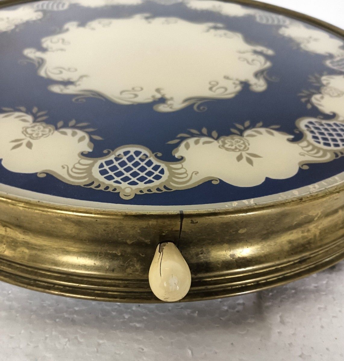 Antique Art Deco Rotating Cake Stand Plate Lazy Susan Turntable Serving Tray photo for sale