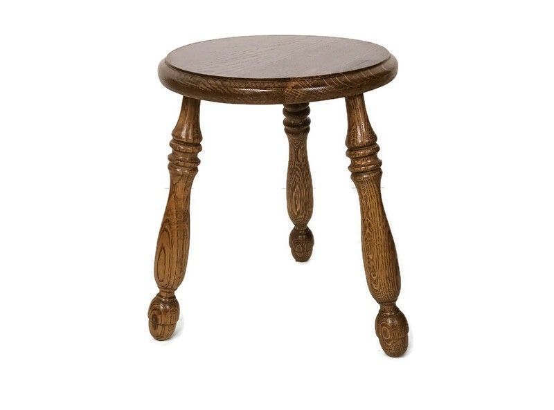 Pedestal Plant Stand Carved Wood Vintage Bonsai Side Table Barn Style Farmhouse