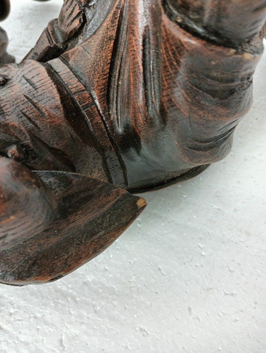 photo for sale Pair Corbels Hand Carved Wood Panels Architectural Reclaimed Figurines Soldiers