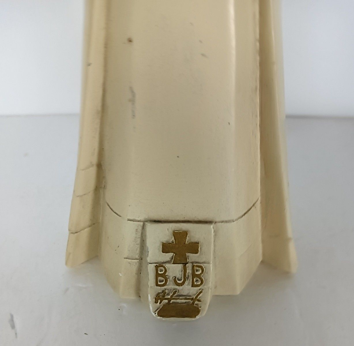 Art Deco Statue Virgin Mary Madonna With Infant Plaster Tenderness Bjb Collector photo for sale