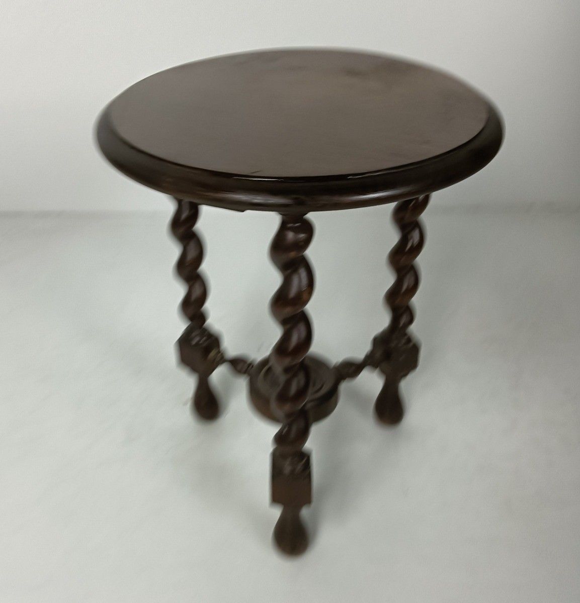 Barley Twist Wooden Side Wine Table Pedestal Plant Bonsai Stand Two Tier Barn St photo furniture