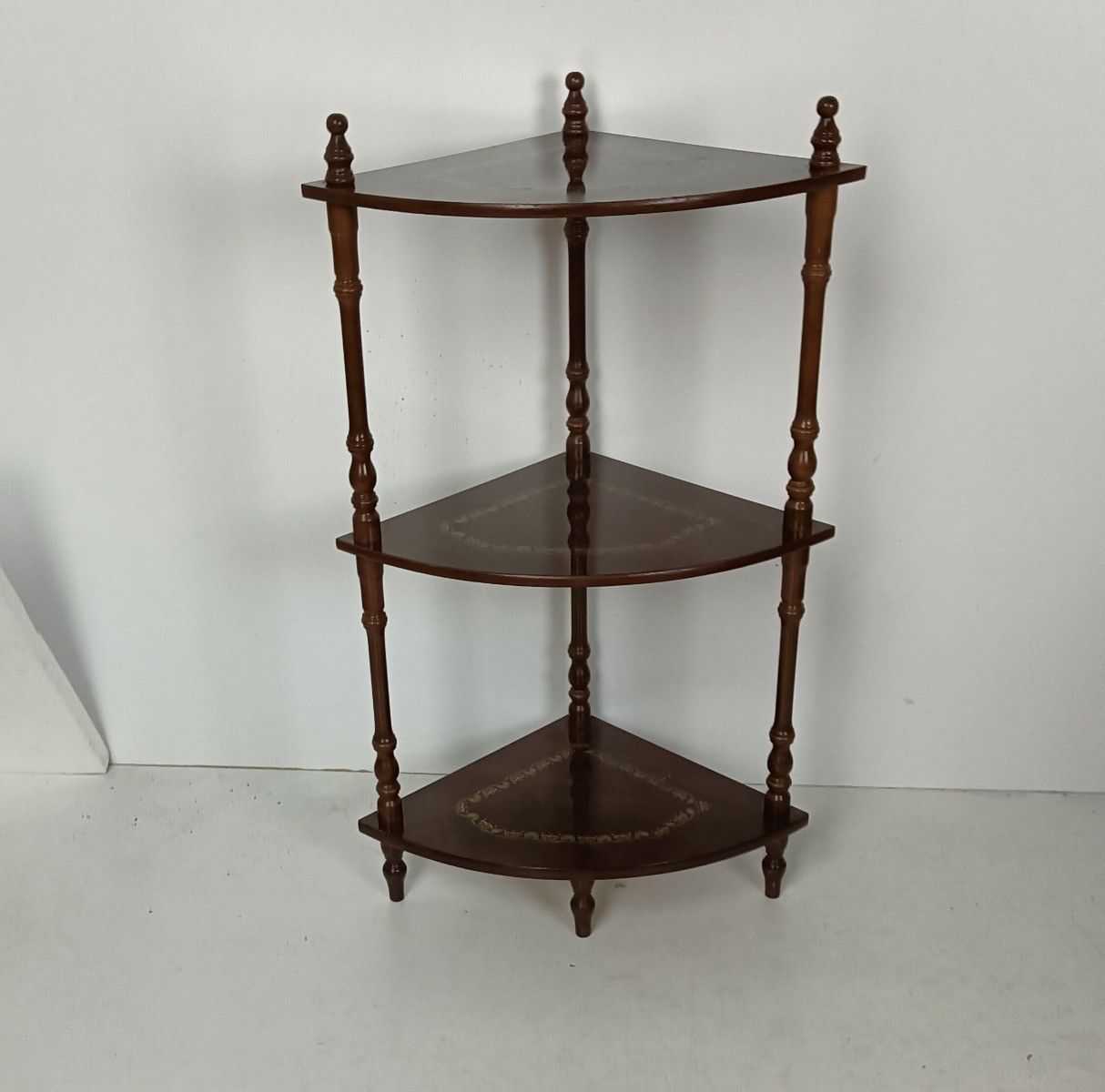 Pedestal Display Side Table Plant Stand Italian Lackered Wood Vintage Display Et photo for sale