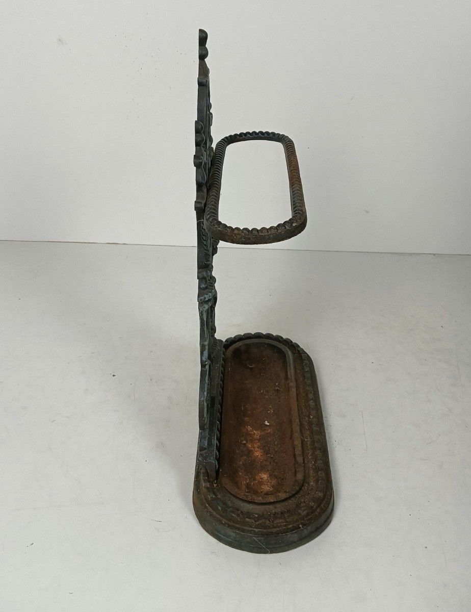 Antique Victorian Cast Iron Umbrella Walking Stick Cane Stand photo furniture