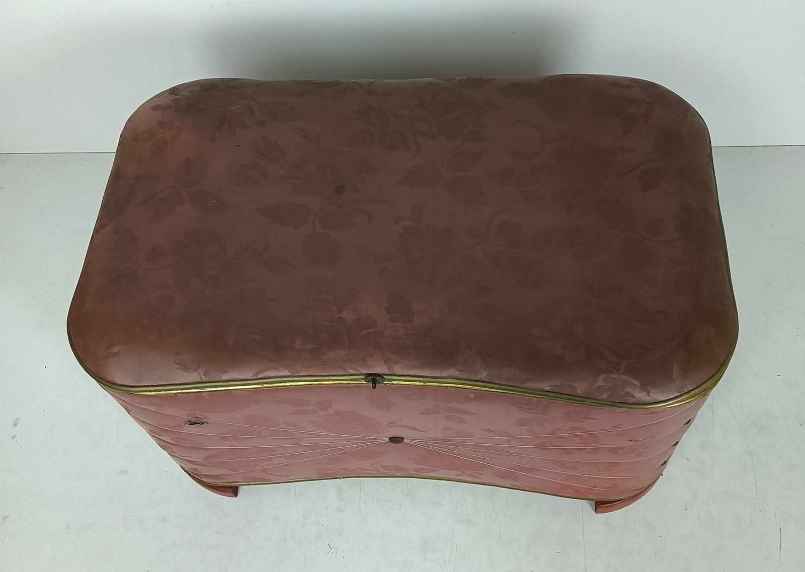 Art Deco Art Nouveau Antique Large Laundry Box Basket Sewing Quilting Storage photo vinterior