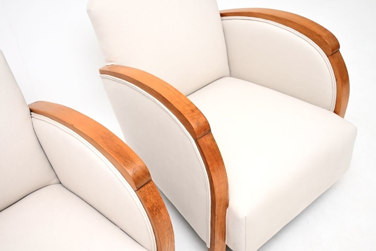 Pair Of Swedish Art Deco Armchairs In Walnut photo 3835.0