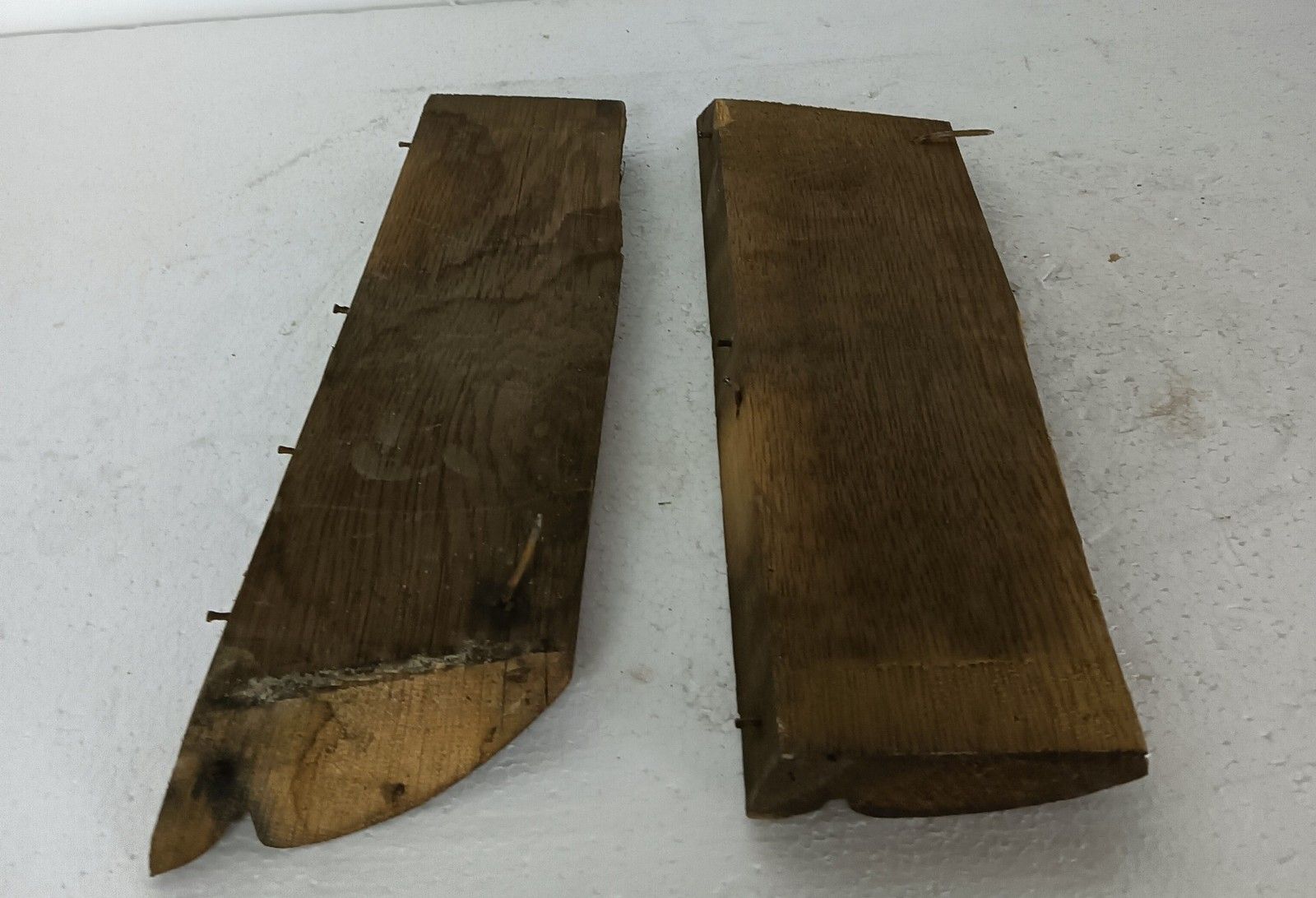 Pair  Trims Corbels Pediments Boards Carved Wood Reclaimed Antique Salvaged Arch photo 107.0