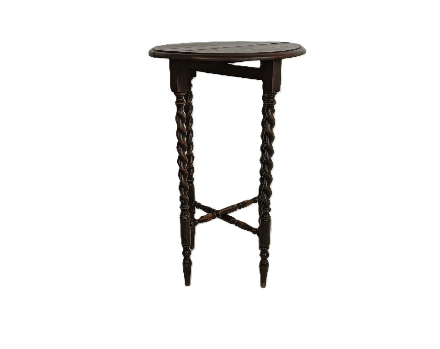 Practical Barley Twist Wood Side Occasional Wine Coffee Table Vintage Pedestal F photo 291.0
