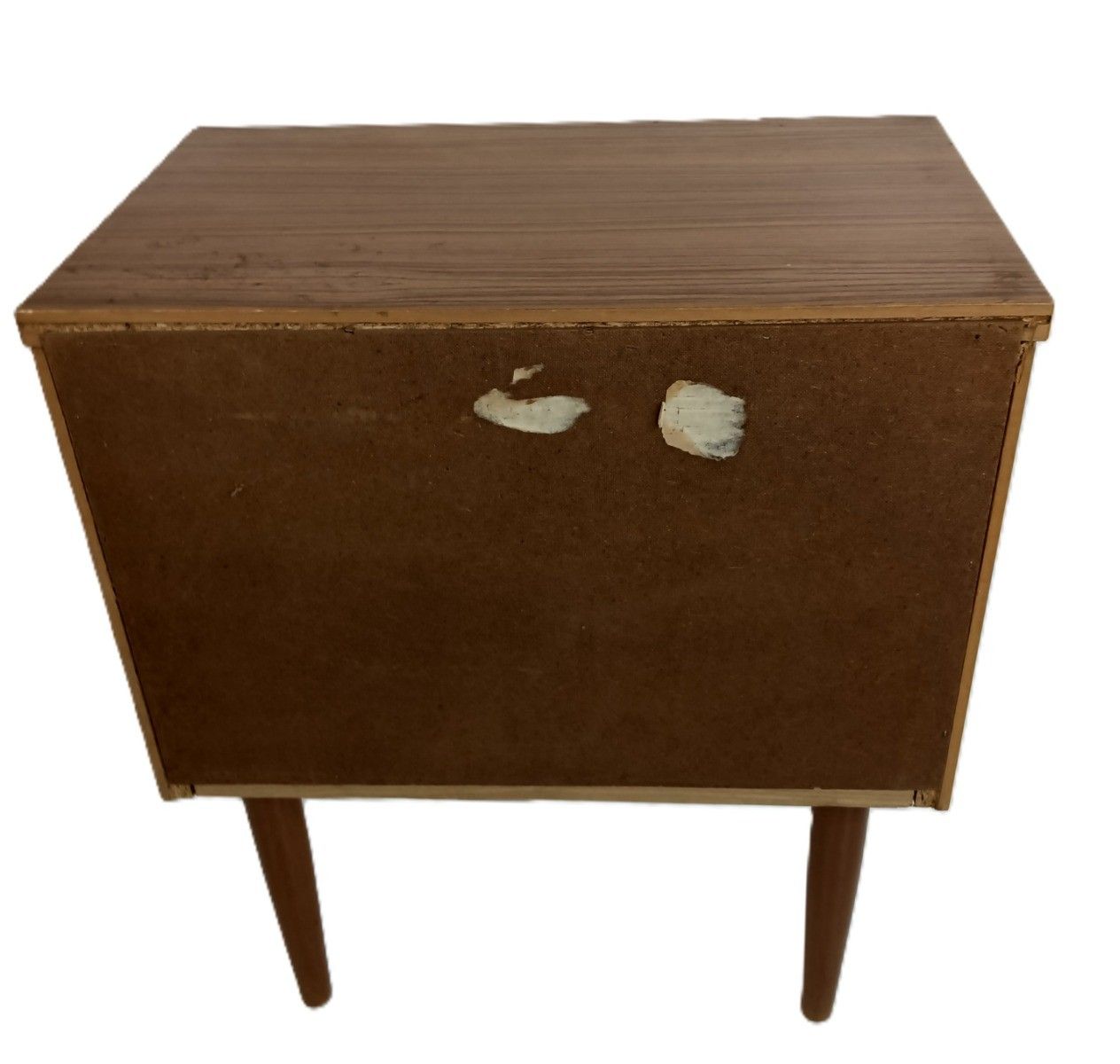 Vintage Teak Wood Nightstand End Table Bedroom Cabinet Denmark Scandinavian photo vinterior