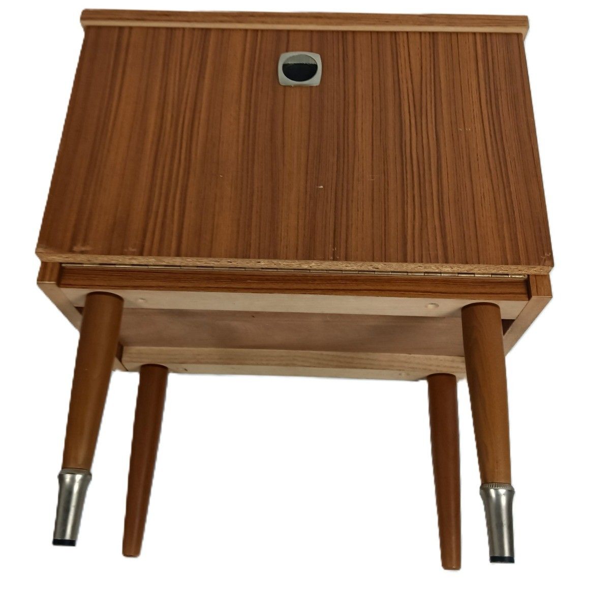 Vintage Teak Wood Nightstand End Table Bedroom Cabinet Denmark Scandinavian photo vintage