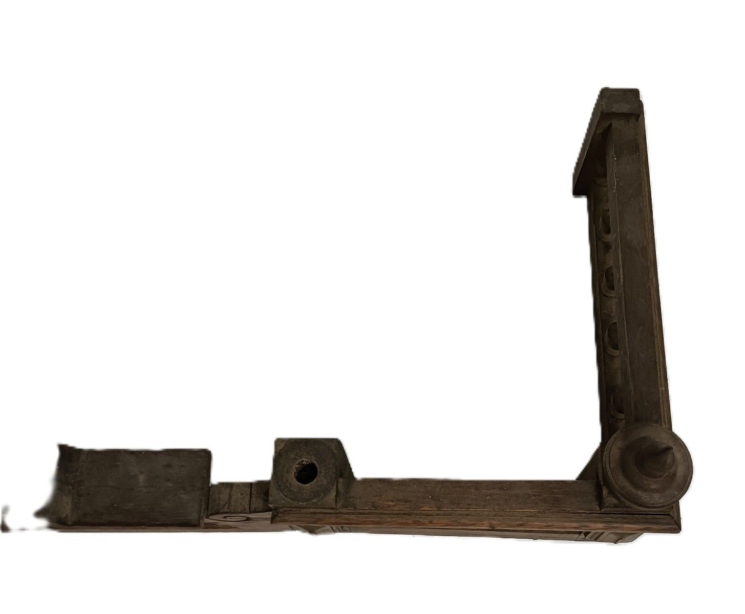 Large Antique Pediment Over Door Spindles Jester Carved Wood Side Panels photo for sale
