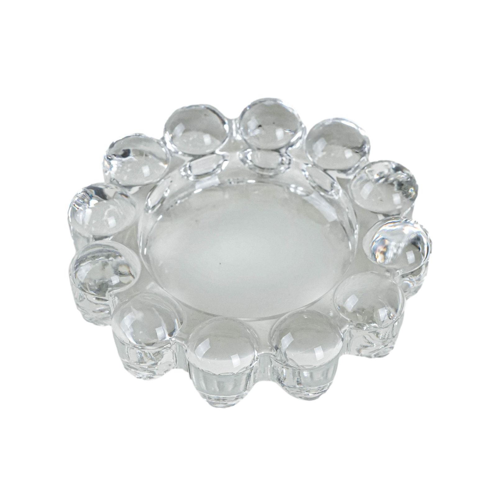 Glass Candle Holder, Danish Design, 1970s, Made In Denmark