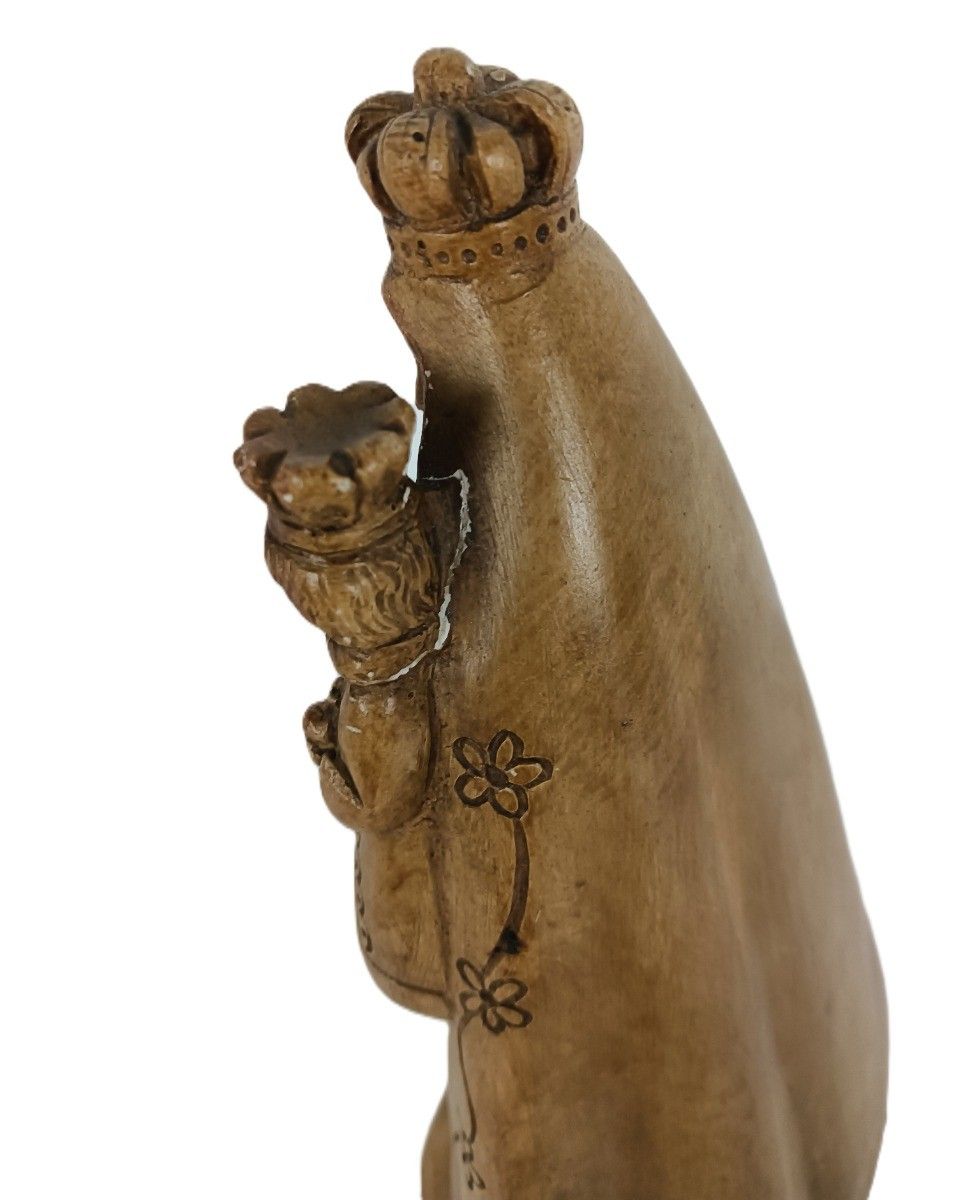 Art Deco Our Lady Of Kleemkapel Kaprijke Statue Plaster Virgin Mary Infant Colle photo 97.0