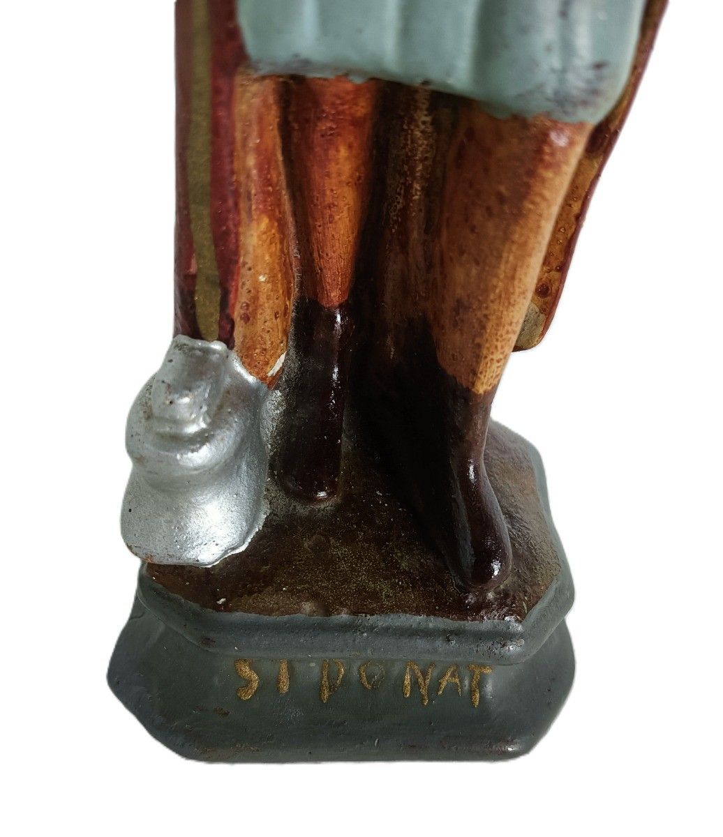 Small Saint Donatus Of Muenstereifel Plaster Statue Roman Soldier Collector Htf photo buy