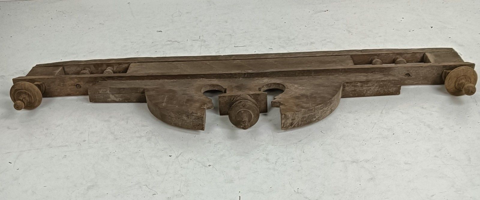 Pediment Over Door Antique Carved Wood Spindles France Reclaimed Architectural S photo 314.0