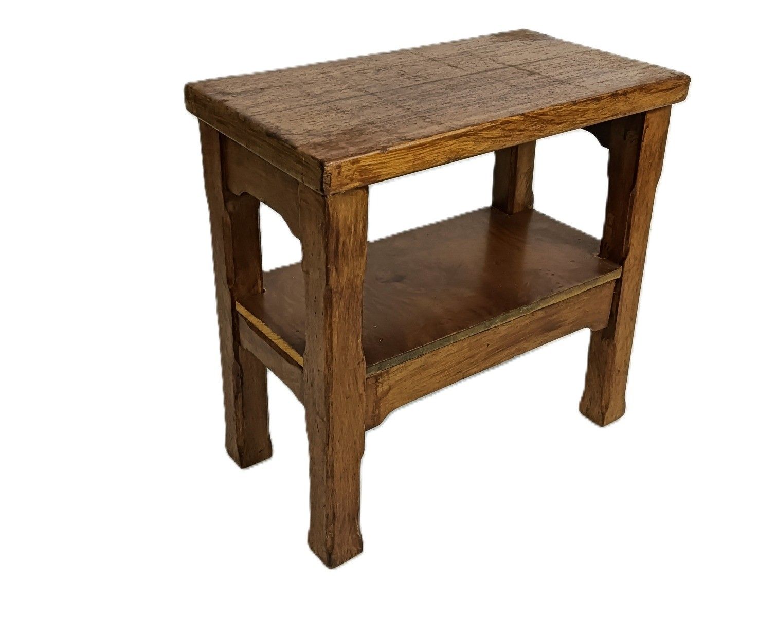 Antique Two Tier Side Table Carved Wood Occasional Coffee Plant Stand Funky photo 248.0