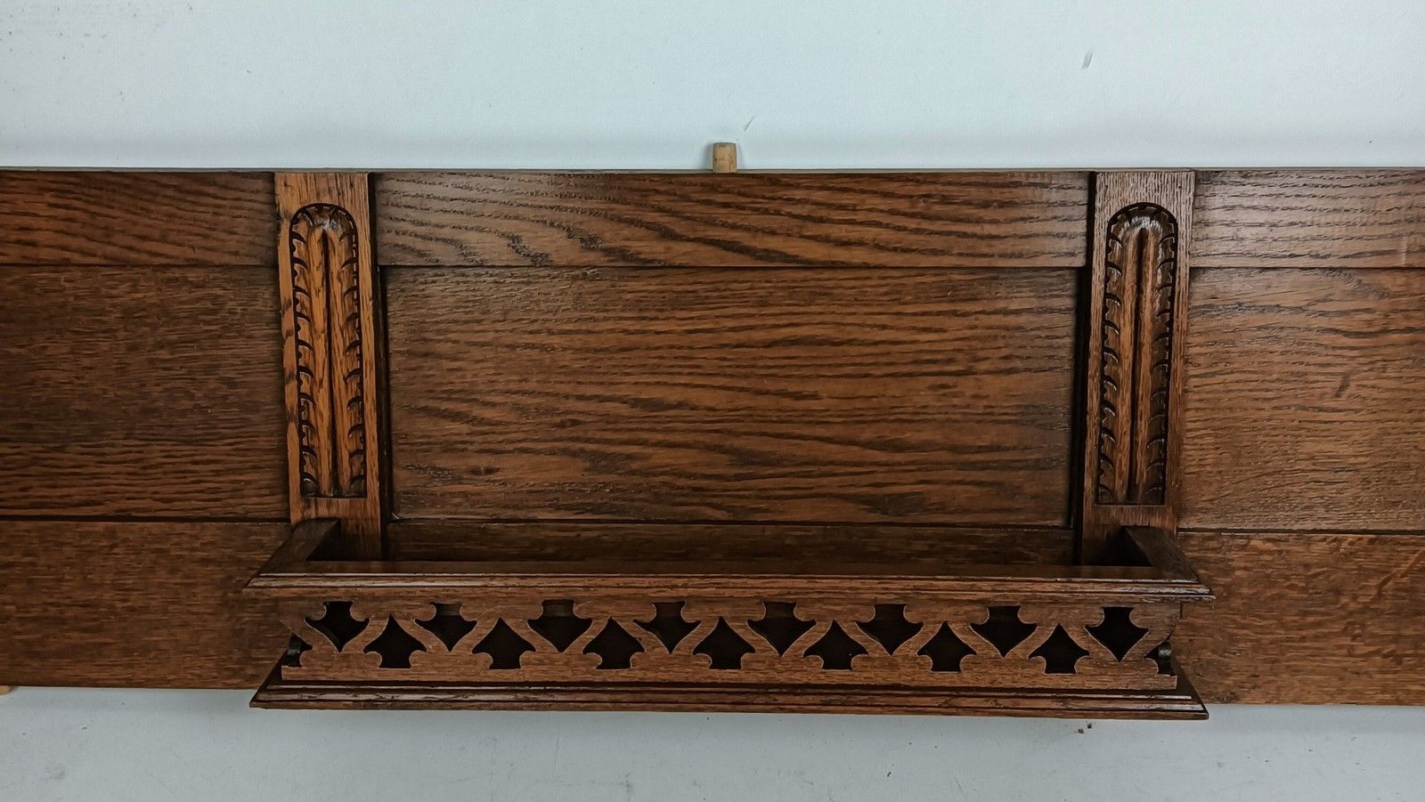 Xl Antique Carved Wood Ornate Pediment Over Door Top Cabinet Reclaimed Architect photo vinterior