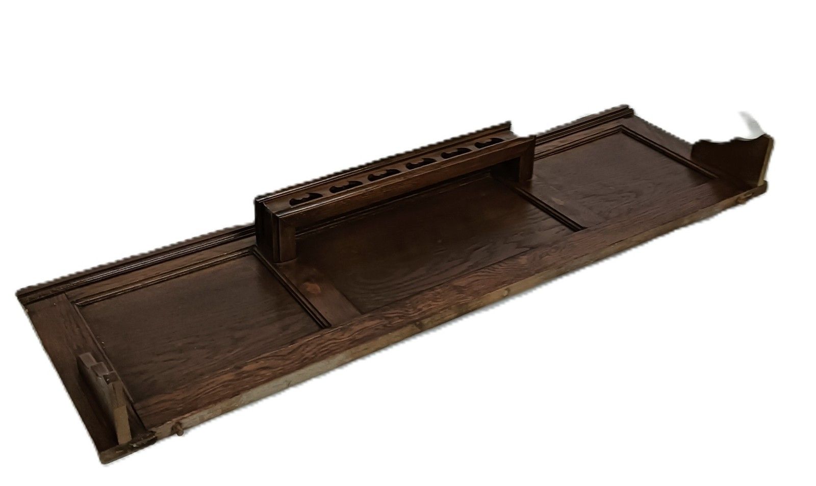 photo for sale Xl Antique Carved Wood Ornate Pediment Over Door Top Cabinet Reclaimed Architect