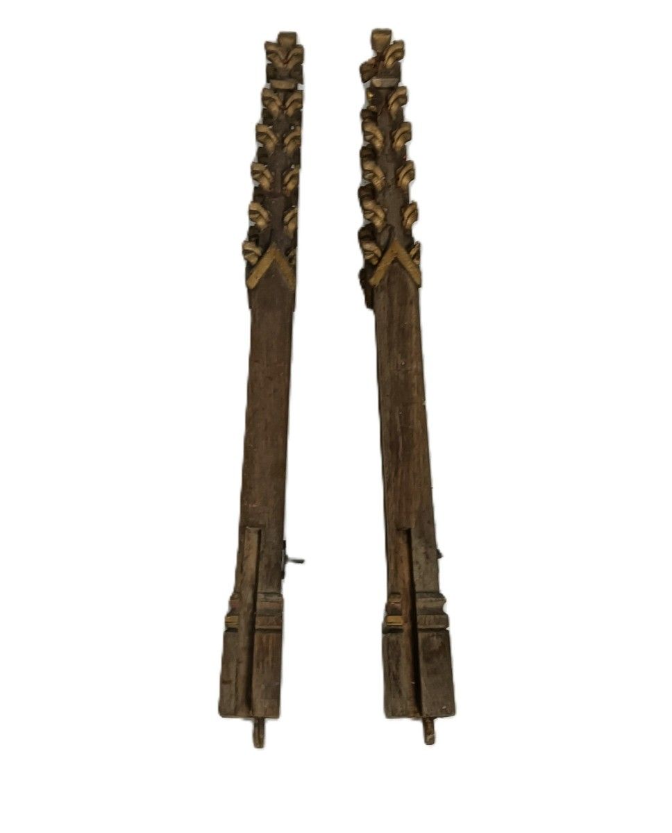Neo Gothic 2 Large  Reclaimed Carved Wood Large Spindles Balusters Trim Posts Pi photo Home Decor