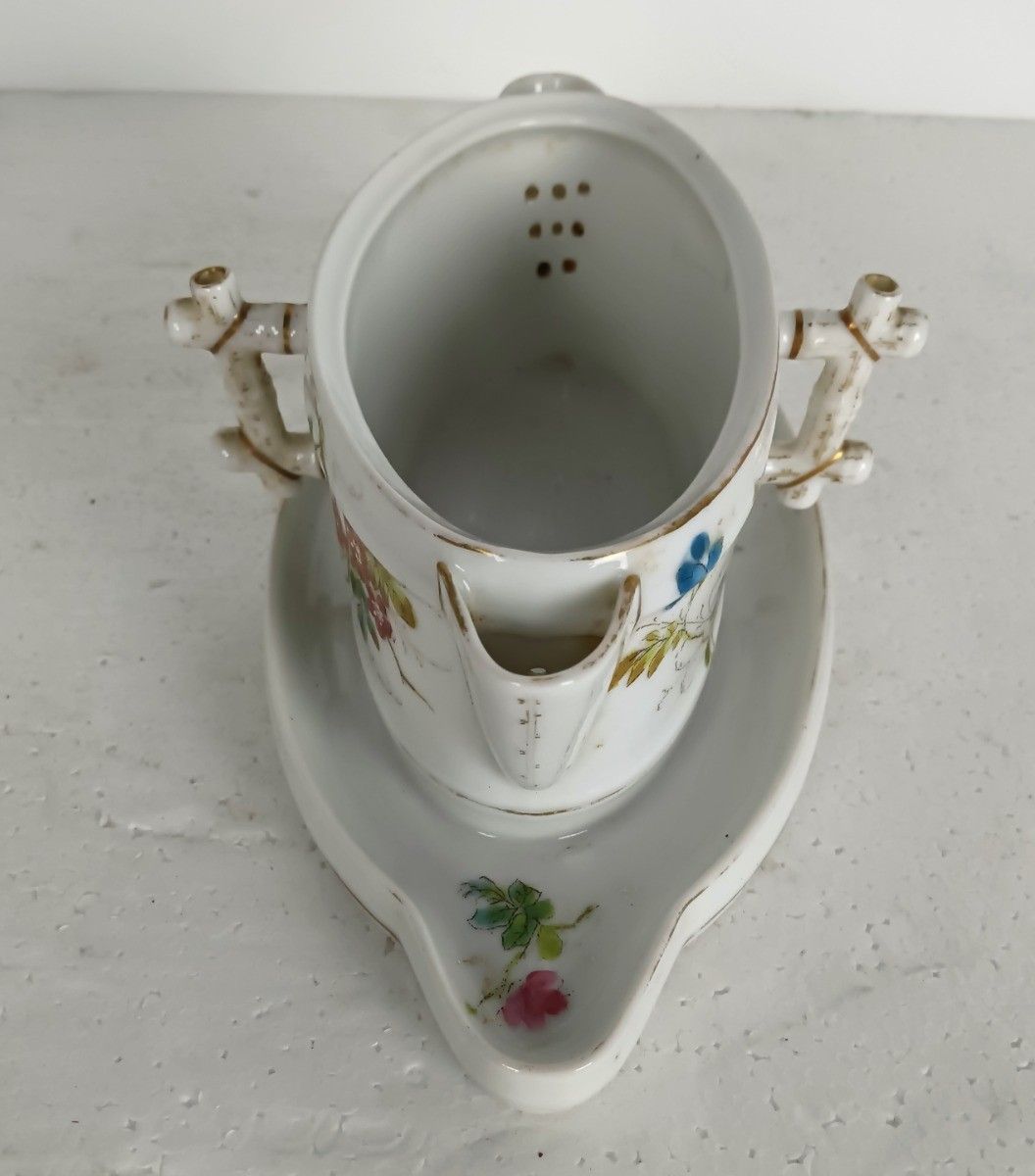 Fish Gravy Boat Sauceboat Antique  19th Century Victorian Porcelain Hand Painted photo Home Decor