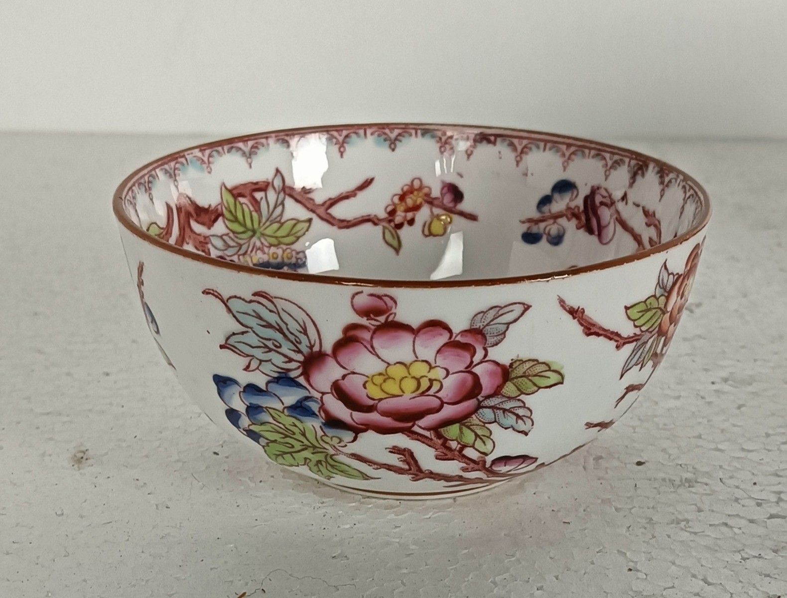 Set Of 5 Cup And Saucers Sarreguemines France Minton Decor 252 Antique  Porcelai photo vintage