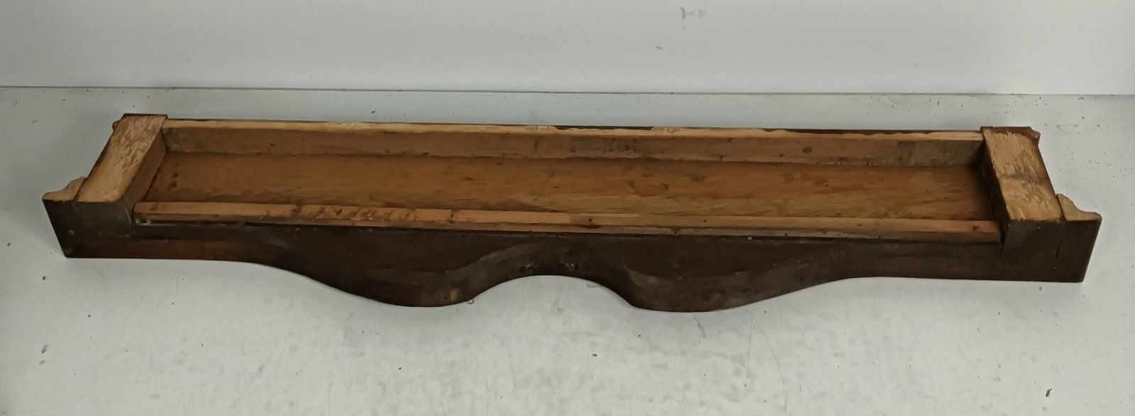Xl Antique Carved Wood Pediment Over Door Top Cabinet Ornate  Reclaimed Archit photo 606.0