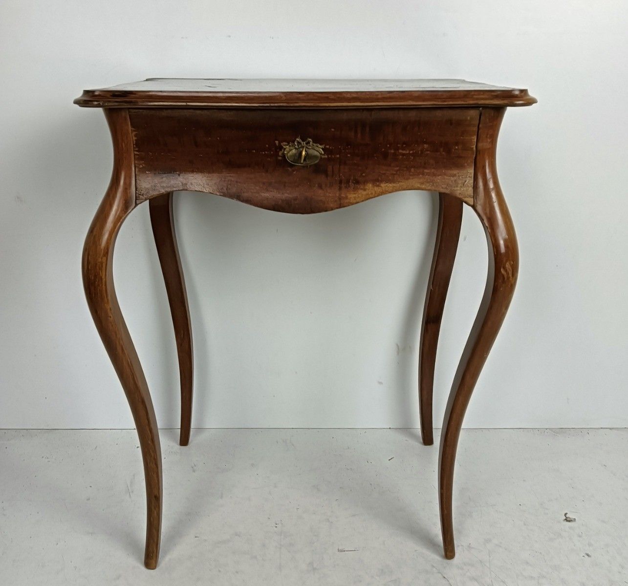 Antique Art Nouveau Wood Sewing Quilting Box Table Cabinet photo vinterior