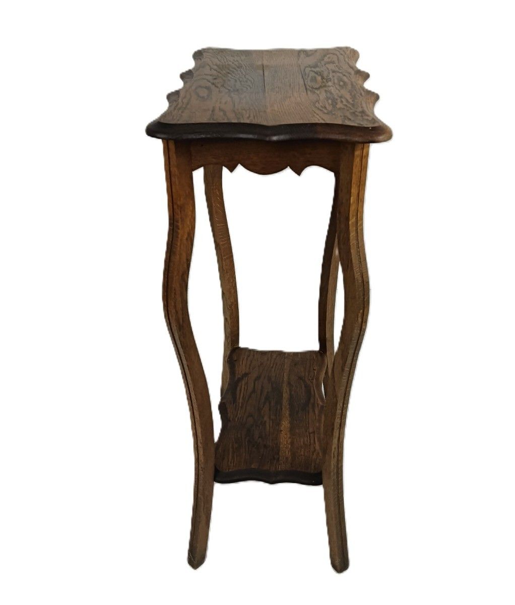 Art Nouveau Side Coffee Table Pedestal Two Tier Plant Stand Bonsai Stand Antiq photo vinterior