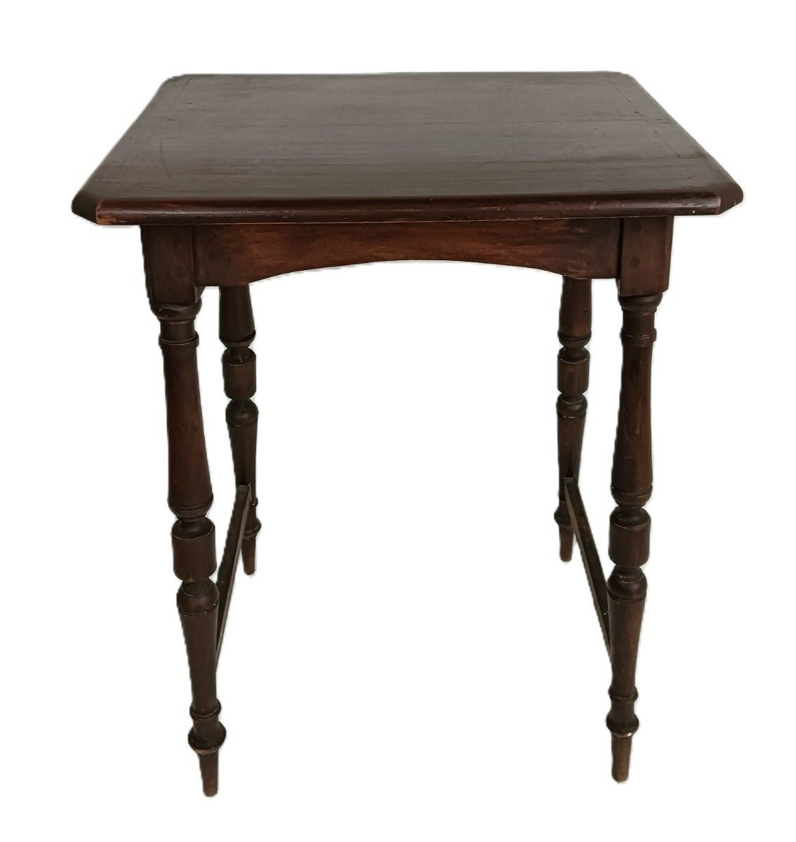 Antique Side Occasional Table Carved Wood Lovely Barn Style photo for sale