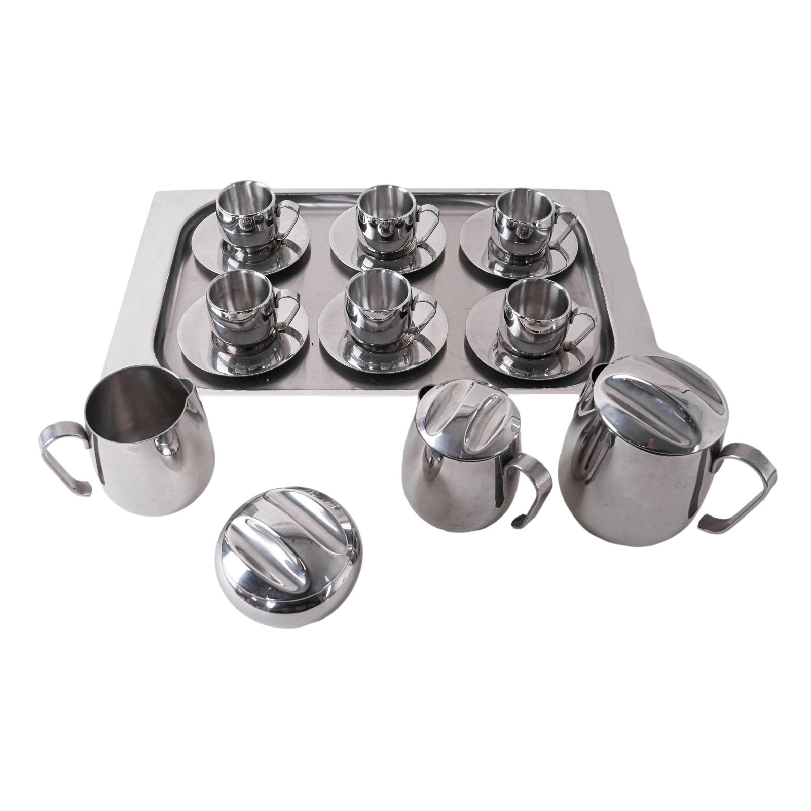 Coffee And Tea Set, Italian Design, 1980s, Made In Italy