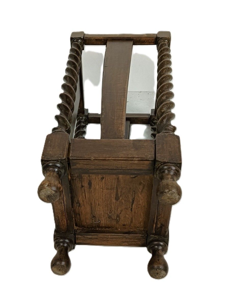 Umbrella Kane Stand Carved Wood Barley Twist Vintage  Hallway Entryway Furniture photo Home Decor