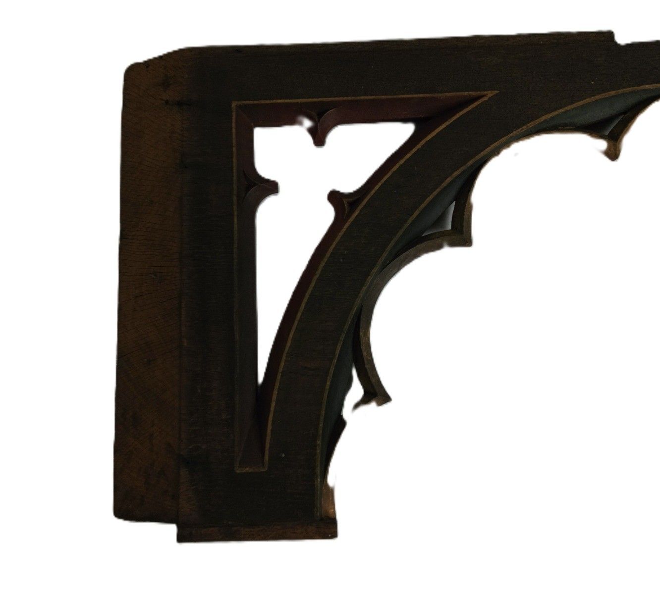 Pair Gothic Carved Wood Antique Boards Panels Trims  Pediments Reclaimed Archite photo Home Decor