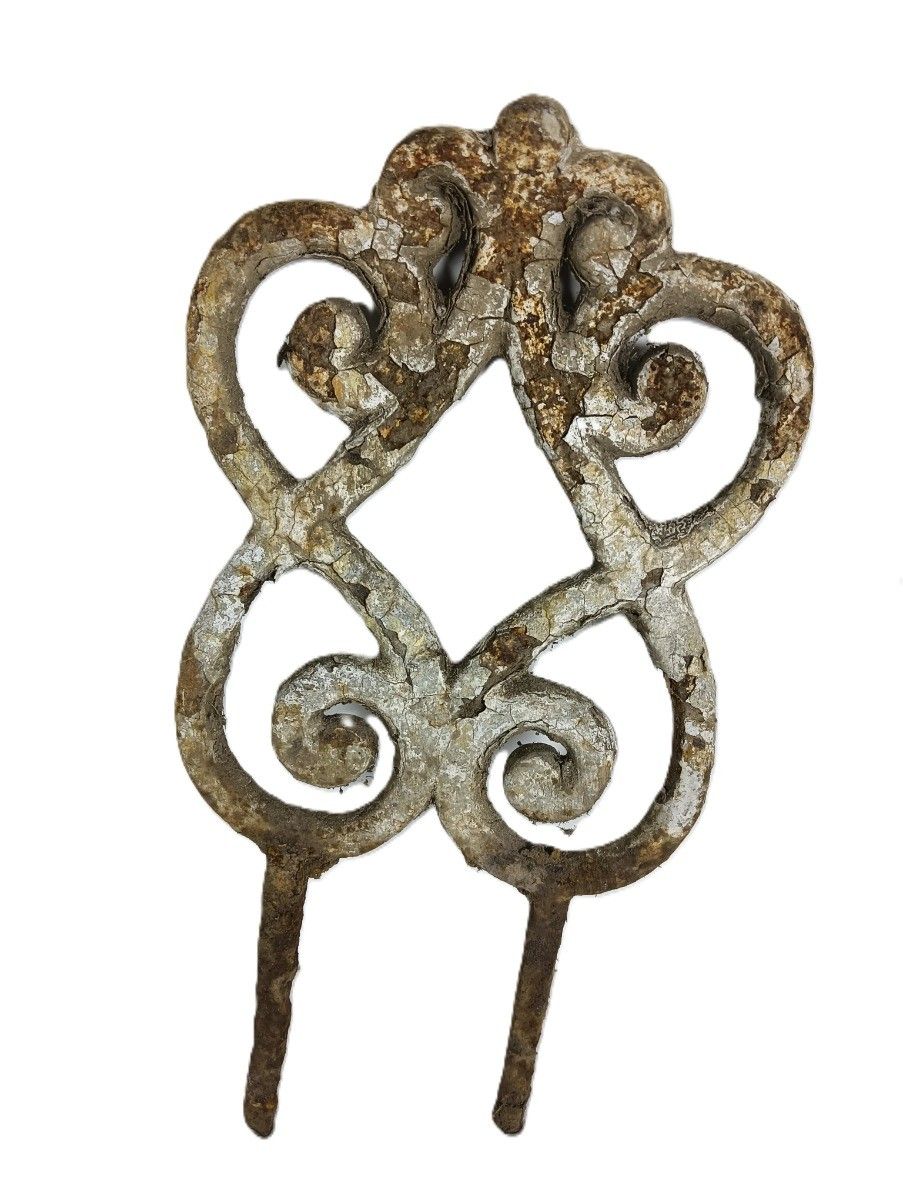 Cast Iron Antique Garden Stake Decoration Ornate Support Architectural