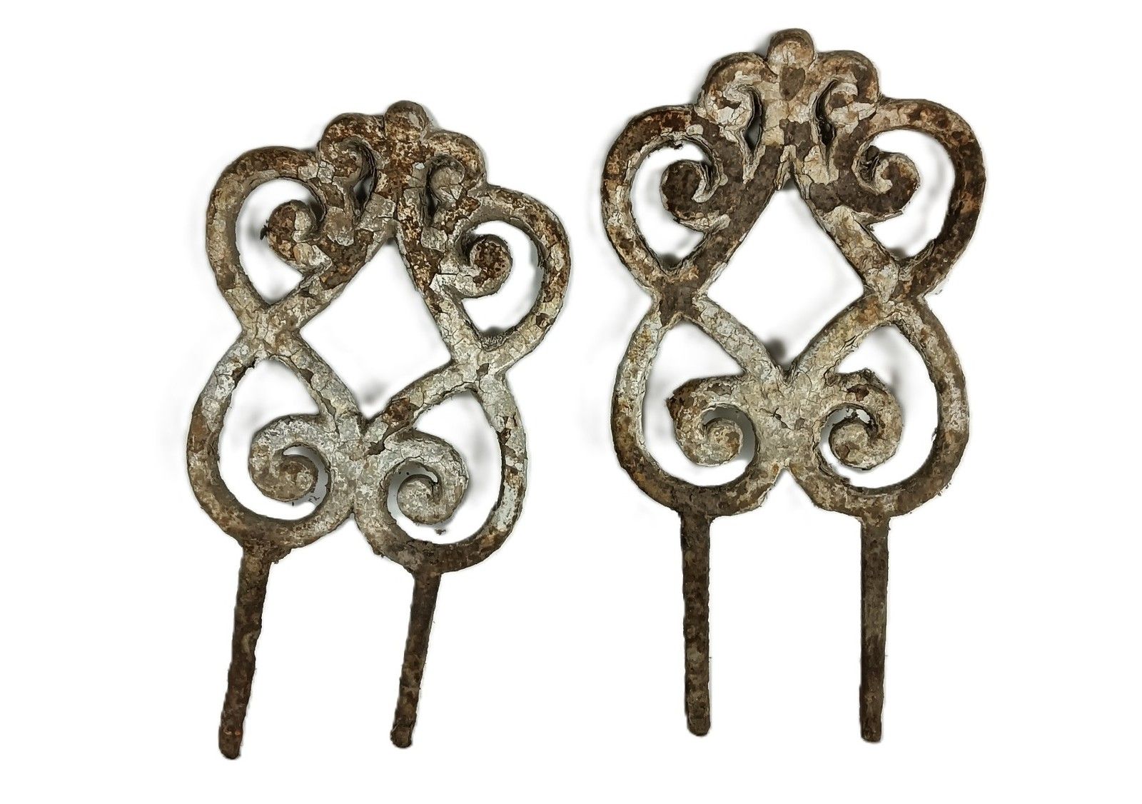 Cast Iron Antique Garden Stake Decoration Ornate Support Architectural photo Garden Decor