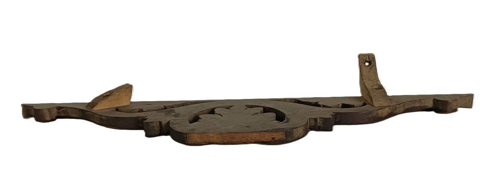 Antique Ornate Pediment Carved Wood Over Door Trim Architectural Reclaimed photo furniture