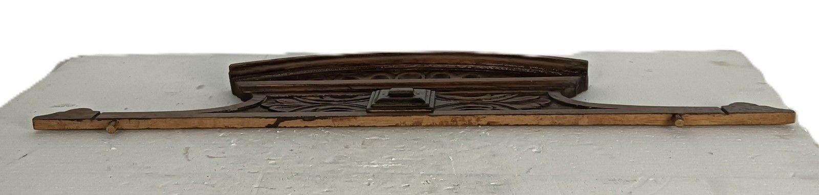 Pediment Antique Ornate Carved Wood Over Door Trim Architectural Salvaged photo 269.0
