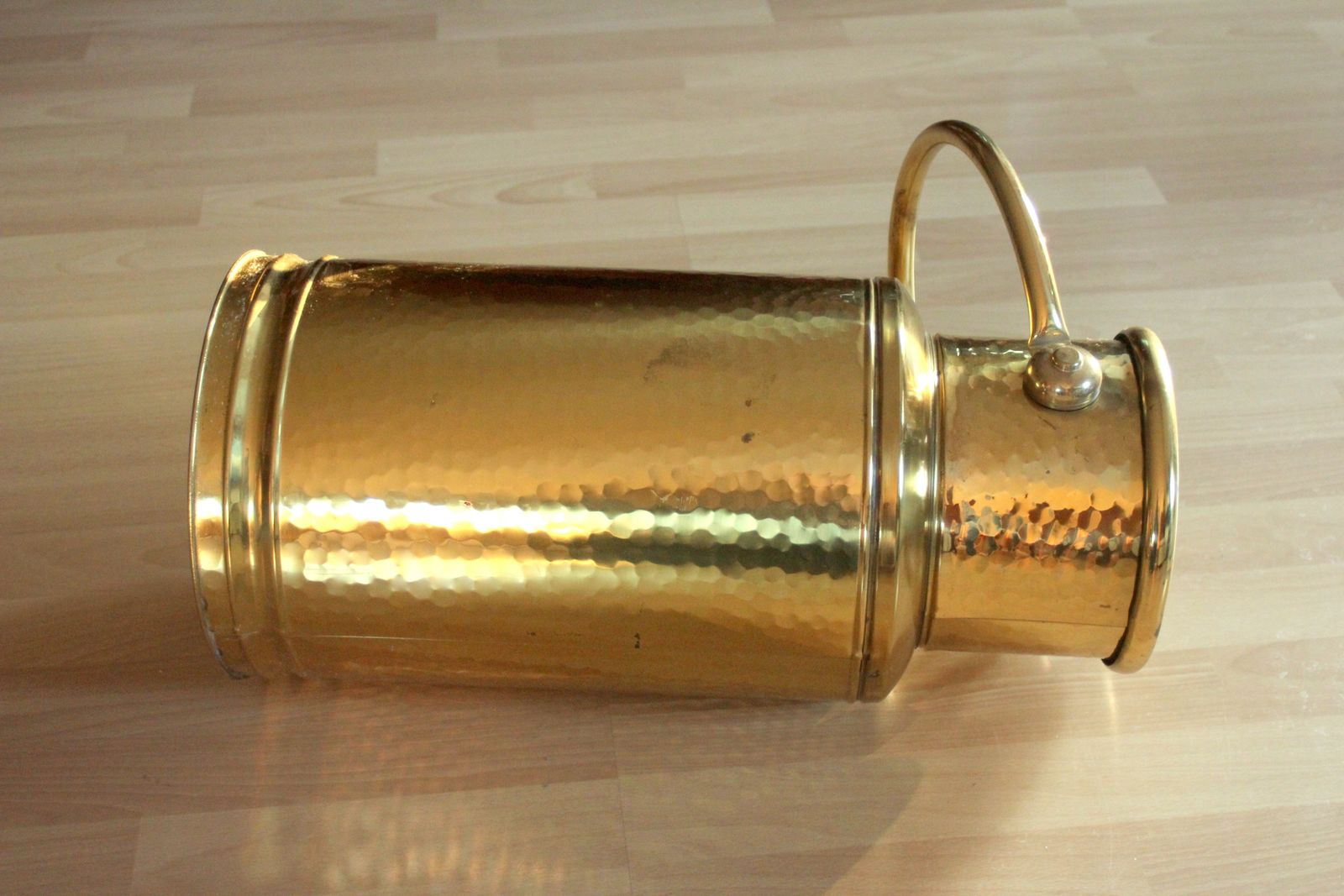 Brass Umbrella Stand In The Shape Of A Milk Can   Vintage From The 70s photo 148.0