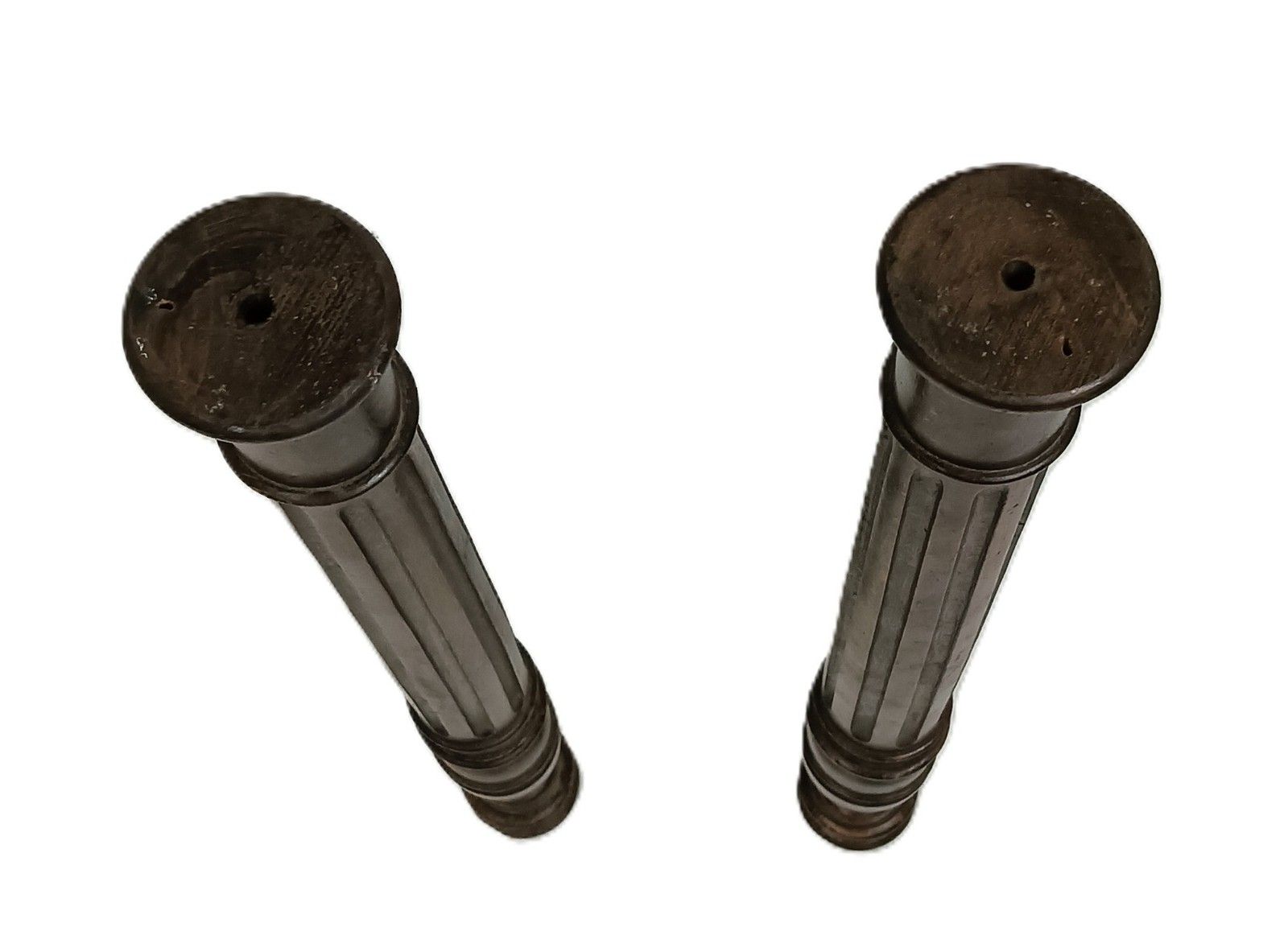 Set Of 2 Large Reclaimed Carved Wood Large Spindles Balusters Trim Posts Pillar photo vinterior