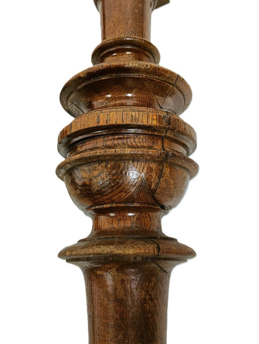 Set Of 2  Reclaimed Carved Wood Large Spindles Balusters Trim Posts Legs Wheels photo vinterior