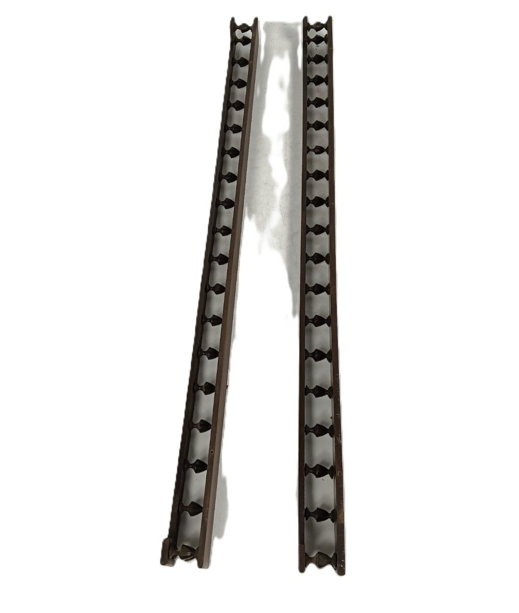 Set Of 2 Antique Reclaimed Pediments Over Door Trims With Spindles Architectural